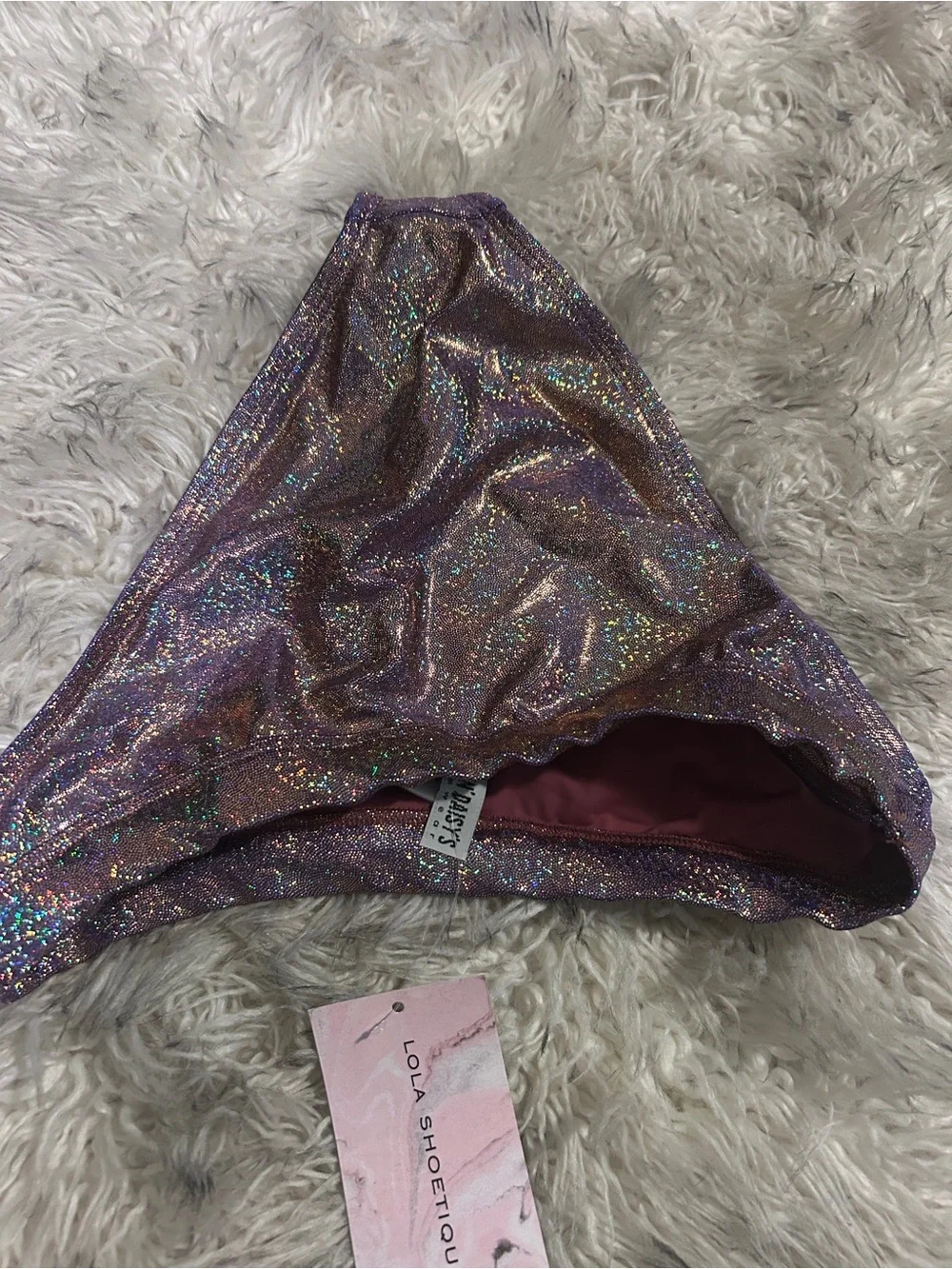 Lola Shoetique Shimmering Purple Glitter Bikini Bottom